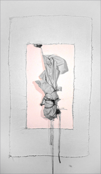 Hochhauser | "P143 White and Pink" | Mixed media on canvas | 50 x 60 x 2 in.