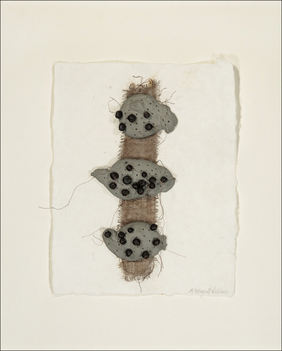 Hochhauser | “A222 Three in Cement” | Handmade paper and mixed media | 17 x 14 in. Hochhauser | "A222 Three in Cement" | Handmade paper and mixed media | 17 x 14 in.